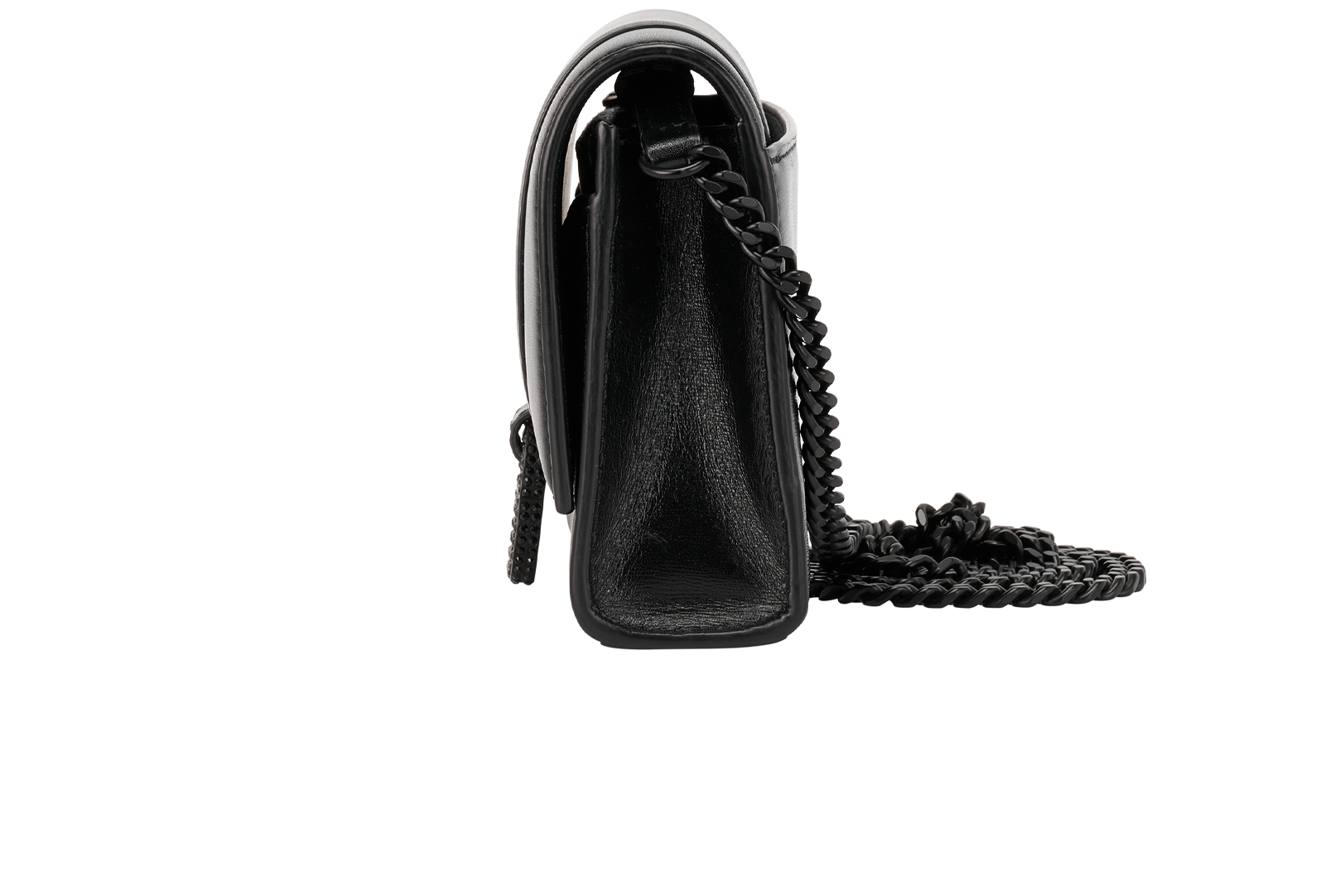 Hourglass Bag, &pound;595, Handbags, Black, Leather, Bottom view